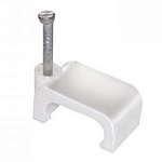 Скоба крепежная прям. 7мм с гвозд. ИЭК USK21-07-100 (100шт/уп)