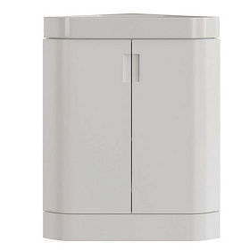 Тумба для ванной Кварц-67 напольная, угловая белая под. ум. Quartz-50