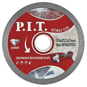 Диск алмазный отрезной сплошной P.I.T. 125x22,2x1,4 мм (ACTW02-C125)