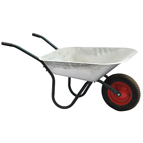 Тачка одноколесная(пневмотич.) WB 6204 (85 л., грузопод.120кг, оц.)