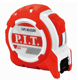 Рулетка 5м х 25мм с фиксатором, ABS+TPR  P.I.T. HTPM02-2505