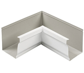 Угол желоба внутренний белый 120х86 RAL9003