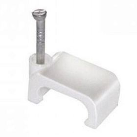 Скоба крепежная прям. 7мм с гвозд. ИЭК USK21-07-100 (100шт/уп)