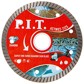 Диск алмазный отрезной Turbo P.I.T. 125x22,2x1,4 мм (ACTW02-T125)