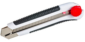 Нож со сменным лезвием 25мм, обрезинен., ABS+TPR, винт. фиксатор Монтажник