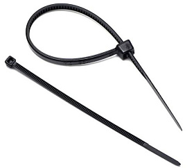 Хомуты нейлоновые 4,8х300 мм. (100шт) для проводов черн.