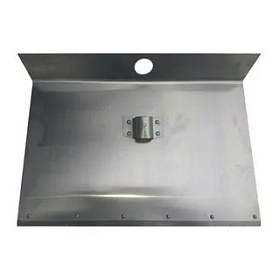 Лопата снеговая оцинк. 500х375 однобортная с планкой