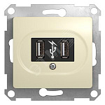 Механизм розетки USB 1-м СП Glossa 10АХ беж. SchE GSL000232
