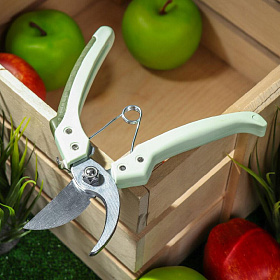 Секатор 200мм Worth лезвие плоскостное, хром, рукоятка пластик