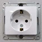 Механизм розетки 1-м СП Glossa 16А с/з бел. SchE GSL000143