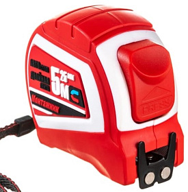 Рулетка 5м х 25мм с автостопом и магнитом двухсторонняя Монтажник