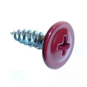 Саморез 4,2х19мм с пресс-шайбой, наконечник острый (100 шт) вишня RAL3005
