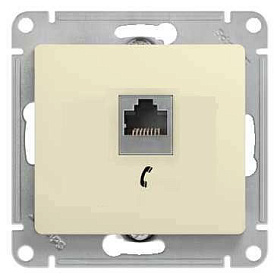 Механизм розетки телеф. 1-м СП Glossa RJ11 беж. SchE GSL000281Т