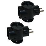 Разветвитель TOKER 4T1 16А черный б/з