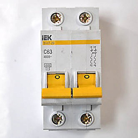Выключатель автоматический 2полюс. С 63А/ВА 47-29 4.5кА ИЭК
