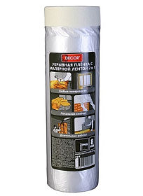 Укрывная пленка с лентой DЕCOR 2,7 м х 15 м, 8 мкр 