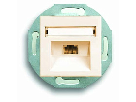 Розетка телеф. с/п  GUSI City (RJ12) беж.