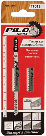 Пилки для лобзика 100х75мм 10з/д (древес., ДСП, пластмас. h=4-30мм) чист. распил Т101В(2шт) Pilorama