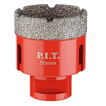 Коронка алмазная по керамограниту P.I.T. AMAS18-0050 (50 мм, M14, сухое/мокрое св., вакуум. пайка)		