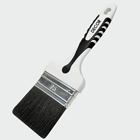Кисть Black White для финишных работ 125х25мм, темн. ворс, 2К ручка