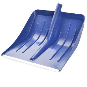 Лопата снеговая 415х400мм Метелица, алюм. планка, цветная