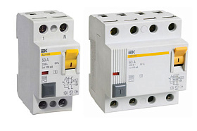 Выключатель автоматический 4 полюс.  диф. тока (УЗО) 40А 30mА тип АС ВД1-63 ИЭК