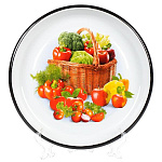 Тарелка обеденная эмал. 22см 0,5л круглая 1с4с/К