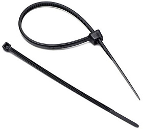 Хомуты нейлоновые 2,5х200мм. (100шт) для проводов черн.