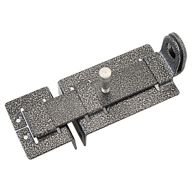 Засов накладной Секрет Киров ЗД-04 с проушиной антик серебро 