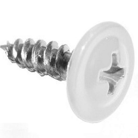 Саморез 4,2х16мм с пресс-шайбой, наконечник острый (100 шт) белый RAL9003