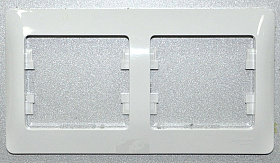 Рамка 2-м Glossa горизонт. бел. SchE GSL000102