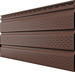 Планка софит каштан полностью перфорированная  ТН 3м