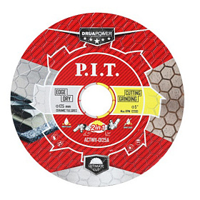 Диск алмазный 2в1 P.I.T. DRUA ACTW11-0125A (125х22,2х1,6мм, сухой/мокрый рез, резка+шлифовка)							