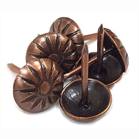 Гвозди  25х1,6 (50 шт) мебельные корич.