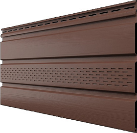 Планка софит каштан частично перфорированная  ТН 3м