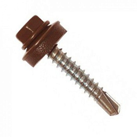 Саморез д/мет.черепицы 4,8х70мм (100шт) корич. RAL8017