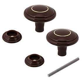 Ручка-кнопка пластик. РДП-01-6 шоколад золотое кольцо