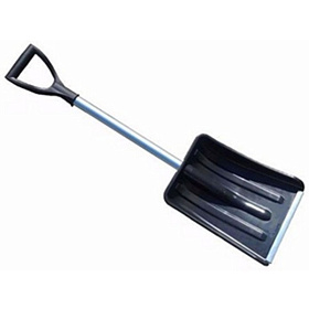 Лопата снеговая 365х280 Метель-АВТО с алюм. планкой с алюм. черенком и V ручкой //