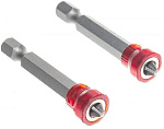 Бита 1/4 РН2-50мм с магнитной насадкой Quadro Torsion (2шт/упк)