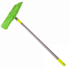 Швабра с насадкой из микрофибры на липучках, рукоятка металл телескоп. окраш. 69-120см 2011