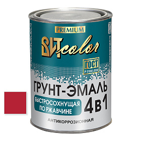 Грунт-эмаль  по ржавчине красная быстросохнущая ВИТ color  0,8 кг.