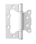 Петля накладная 100х75-В2-Steel-W АРЕСS белая без врезки