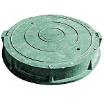 Люк канализационный полимер.песчан., тип "Л" зеленый (прочность 3т)
