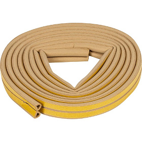 Уплотнитель-самокл. д/окон D-100 9х7,4мм бежевый (д/щелей 3-7мм)