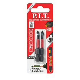 Бита ударная магнитная P.I.T. PH1x50 мм, MGR, IMPACT, торсионная зона, 2 шт. (ASDR02-50PH1)									