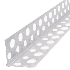 Угол ПВХ перфорированный 23х23х3м белый