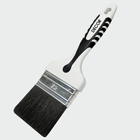 Кисть Black White для финишных работ 75х15мм, темн. ворс, 2К ручка