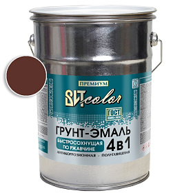 Грунт-эмаль  по ржавчине шоколад быстросохнущая ВИТ color/ВИТ колор  4 кг.