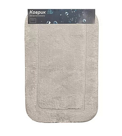 Коврик для ванной, 0.5х0.8 м, ПЭ, сер, Альпака, Y6-1929