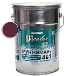 Грунт-эмаль  по ржавчине вишня быстросохнущая ВИТ color/ВИТ колор  4 кг.